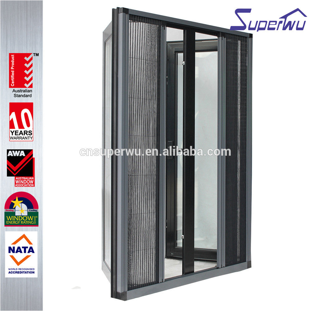 Superwu Thermal Break System Glazing Casement Window with Aluminium Frame Powder Coated Profile
