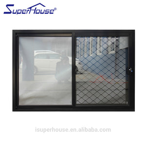 Superhouse high security AS2047 standard single pane sliding windows with double glass