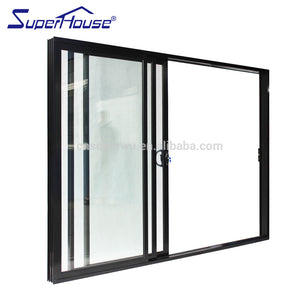Superwu Wind powder 3 track glass aluminum sliding door used in home