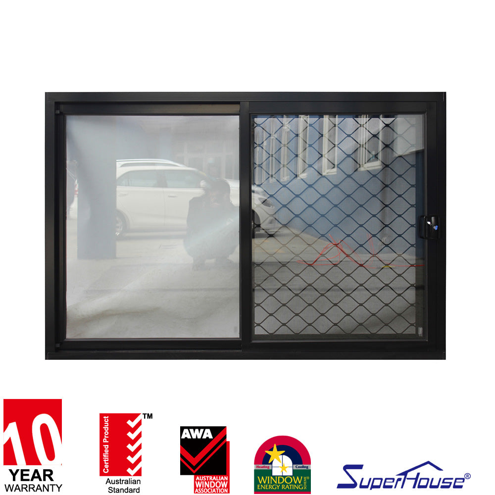 Suerhouse New design australian standard aluminium horizontal opening pattern pvc sliding window