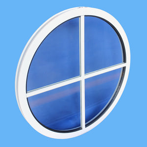 Superwu aluminium profile fixed glass round window price, double glazed small/large size fixed windows