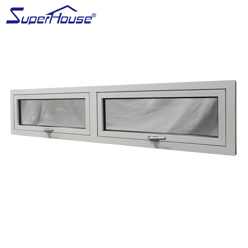 Superhouse euro twin aluminium customized glass awning window