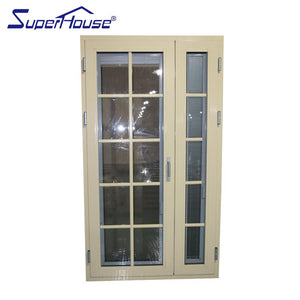 Superhouse soundproof aluminium french patio doors double glazed colonial style
