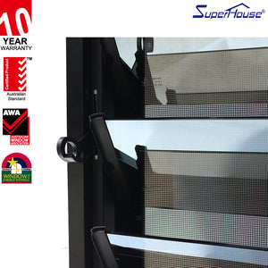 Suerhouse beautiful concrete louvers windows high quality security louver aluminium glass louver windows