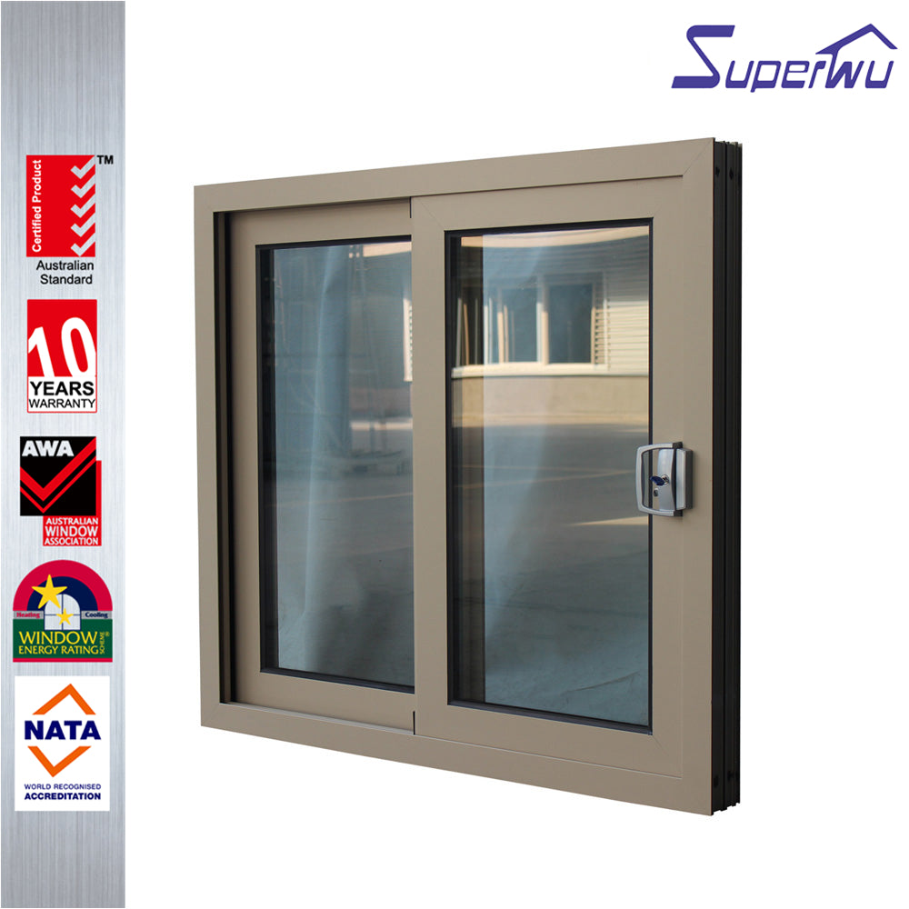 Superhouse Bronze color non-thermal break aluminium cavity sliding glass windows