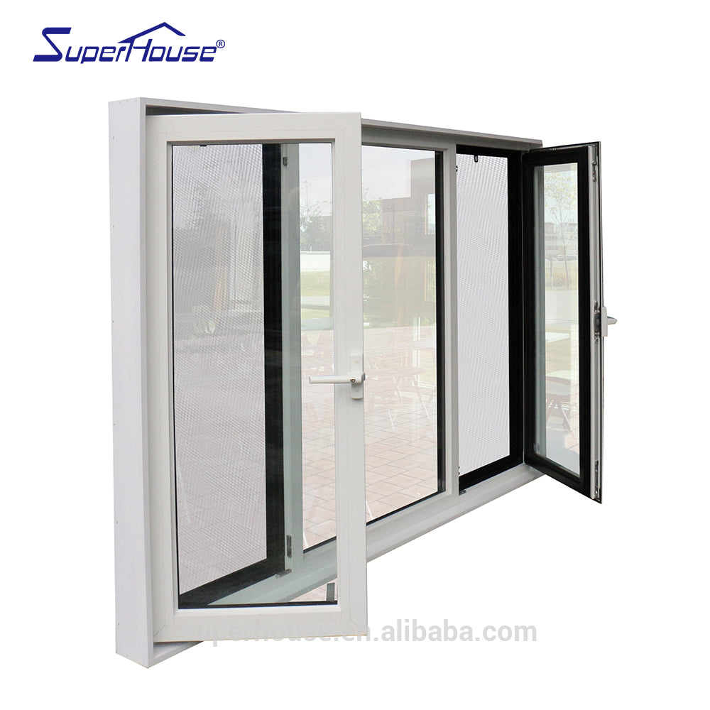 Superhouse AS2047 NFRC standard hurricane impact casement aluminum profile windows and door