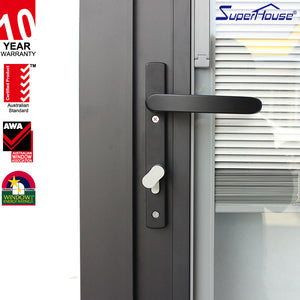 Superhouse Australia&USA standard aluminum bifolding door with blind roller shutter