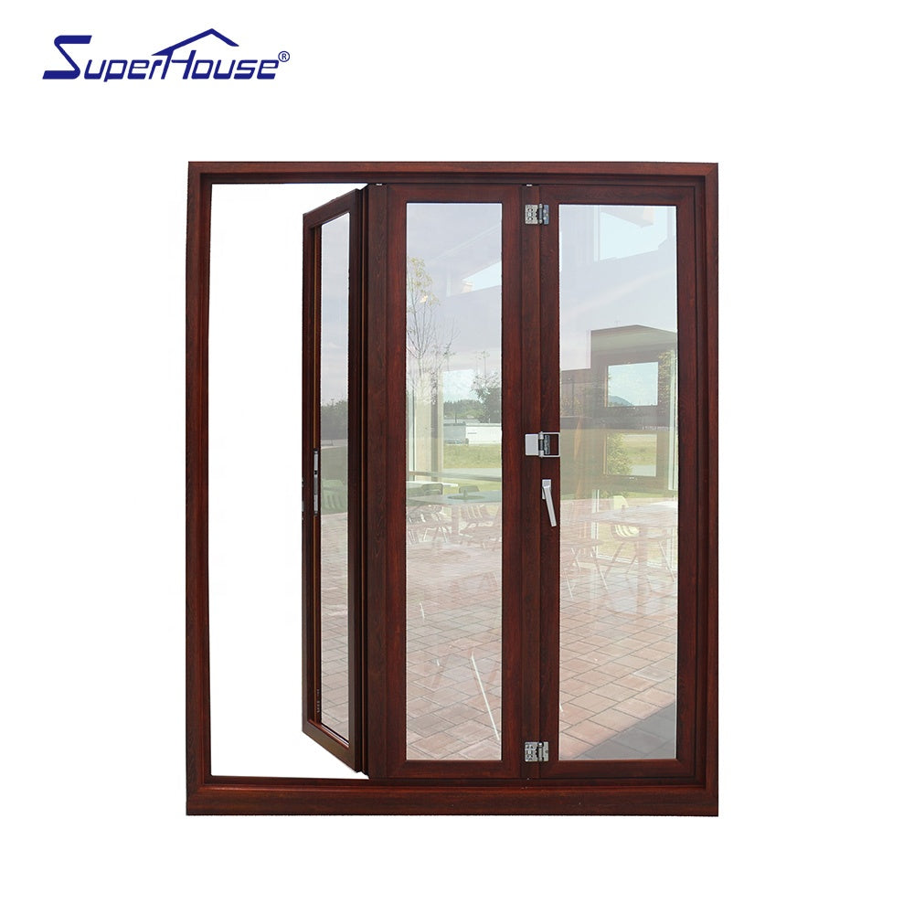 Superhouse Transparent glass folding doors super white glass door