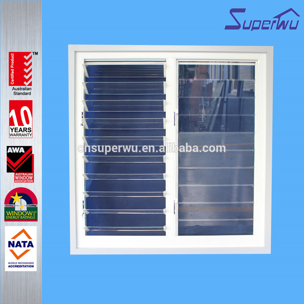 Superhouse Aluminium frame acrylic louvers window with cheap price for residential house use louver windows