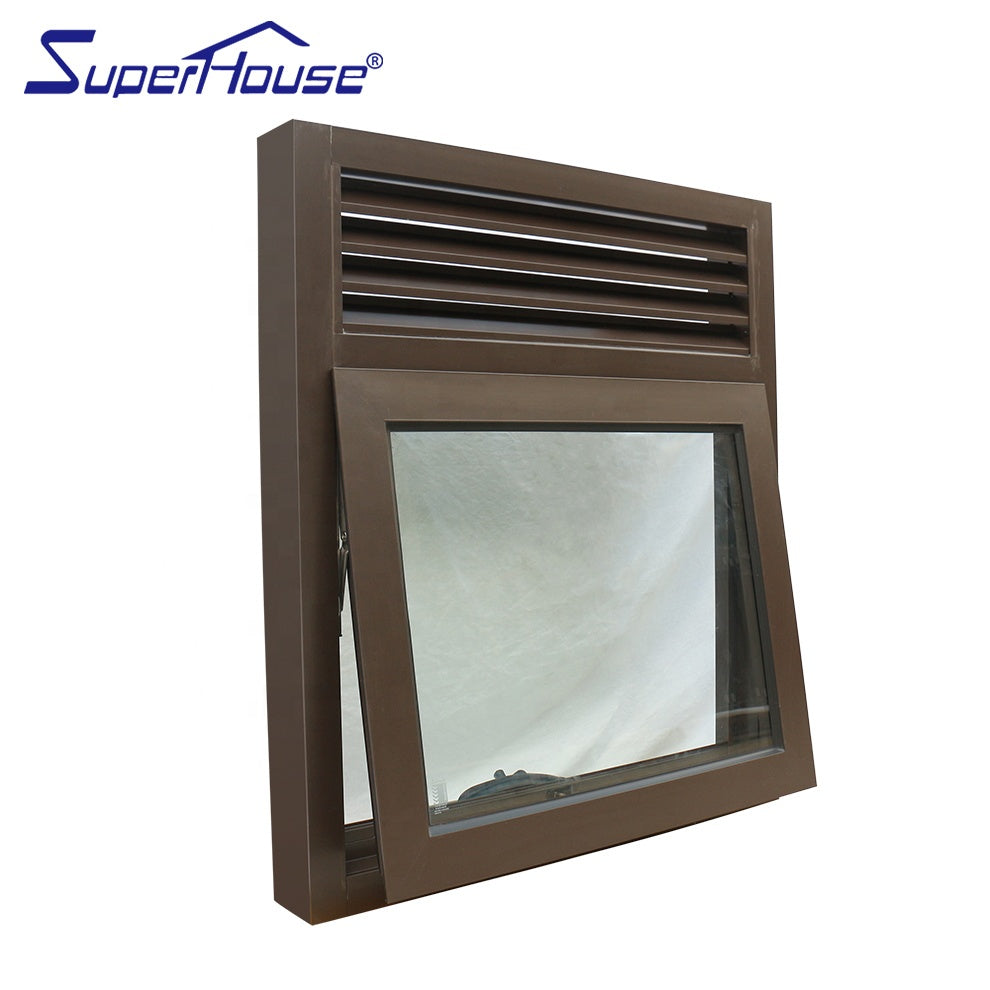 Superhouse Aluminum glass awning window with louvre
