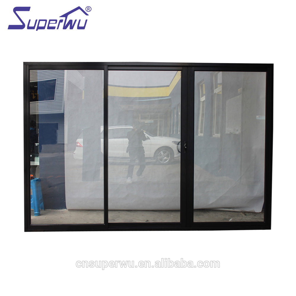 Superwu AU/NZ/USA Standard Building Material Aluminum sliding door double Glass door