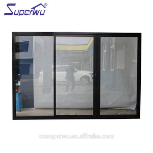Superwu AU/NZ/USA Standard Building Material Aluminum sliding door double Glass door