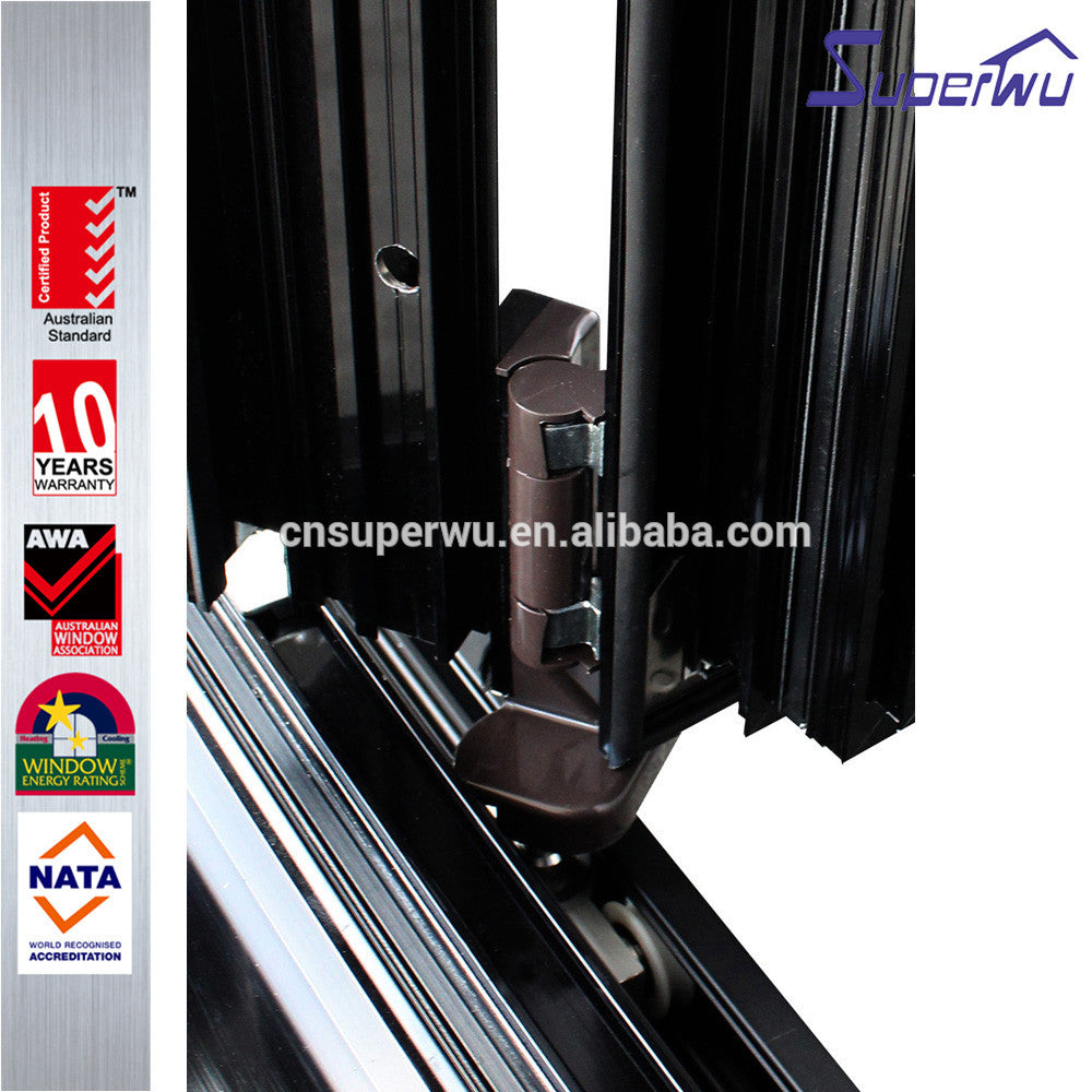 Superwu AAMA,NFRC,NAFS 2011 American standard modern German hardware waterproof thermal break kitchen folding window