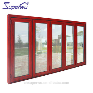 Superwu aluminium kitchen folding glass garden timber color windows lowes with AAMA,NFRC,DADE florida test