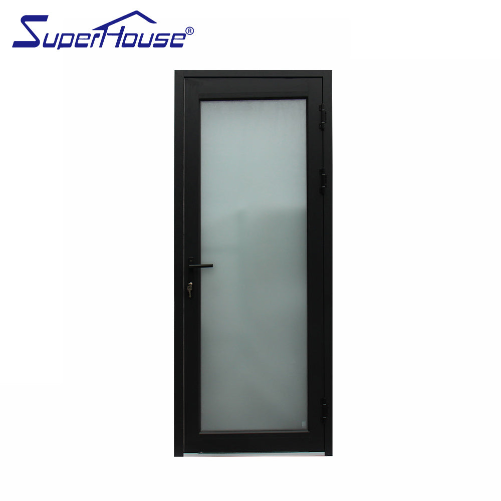 Suerhouse AAMA Single panel aluminum french doors exterior double tempered fiberglass shed doors