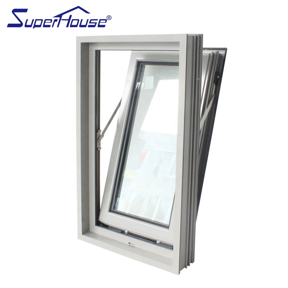 Superhouse EU market most popular Passive House system aluminum tilt turn window with tinted glass