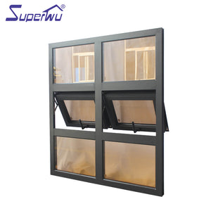 Superwu NFRC windows double glazing aluminum awning window