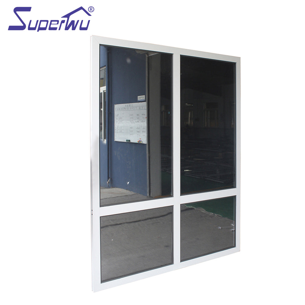 Superwu Large fixed window soundproof triple glazed aluminium fixed windows