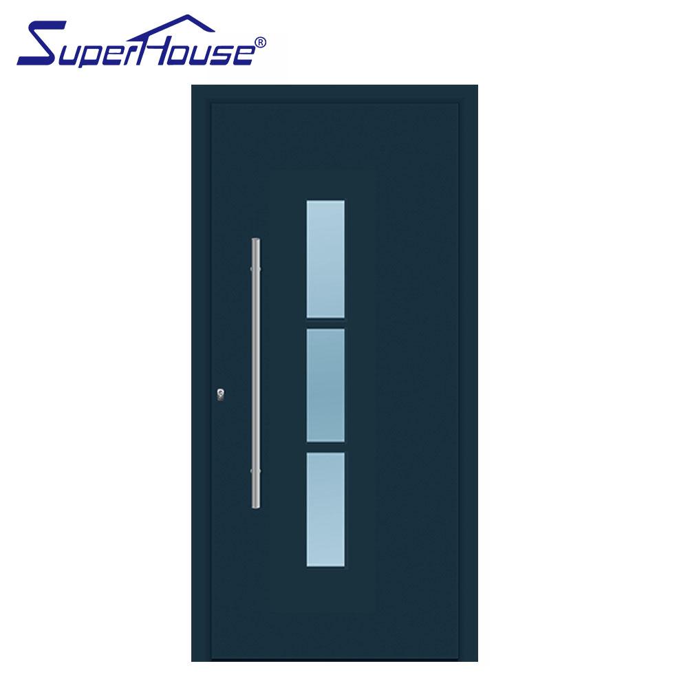 Superhouse villa used heavy duty entrance doors aluminium exterior hinge doors with little glass