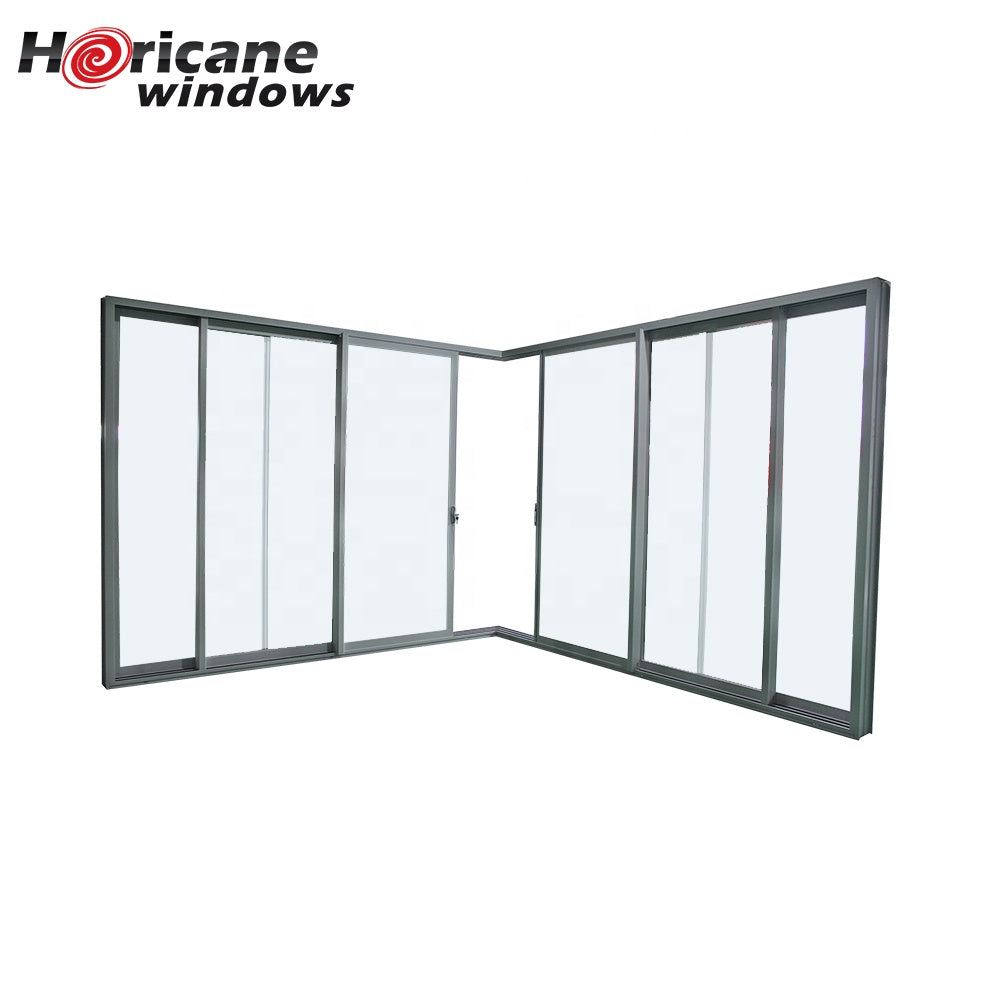 Superhouse Corner White Aluminum Sliding Door