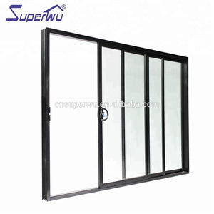 Superhouse Commercial and Home 3 panel tempered safety glass aluminium profile sliding door