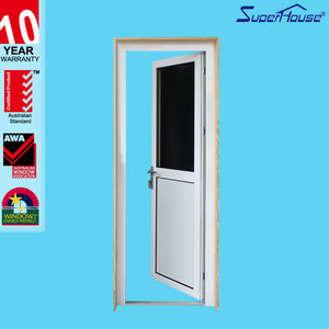 Suerhouse modern aluminum front entry door glass aluminum half glass door design