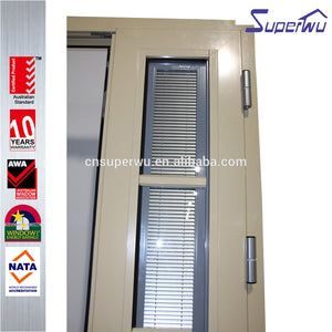 Superwu American standard Western French aluminium entry door/main door grill design