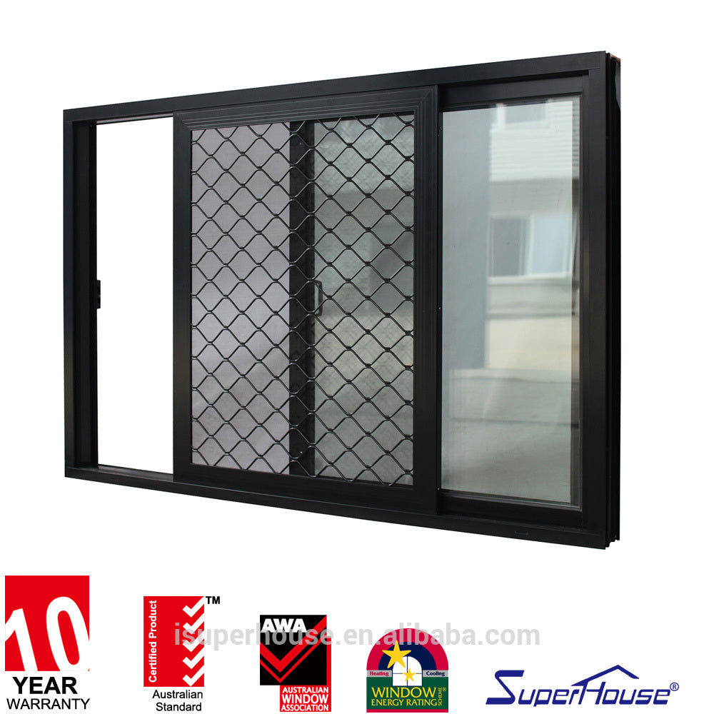 Suerhouse New modern window grill design sliding windows/house window for sale meet Australia standard