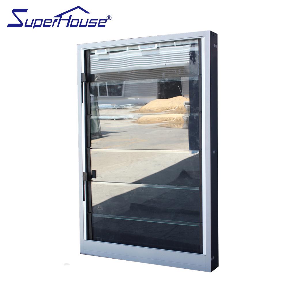 Superhouse China factory hurricane impact aluminum frame plantation shutter glass louver windows