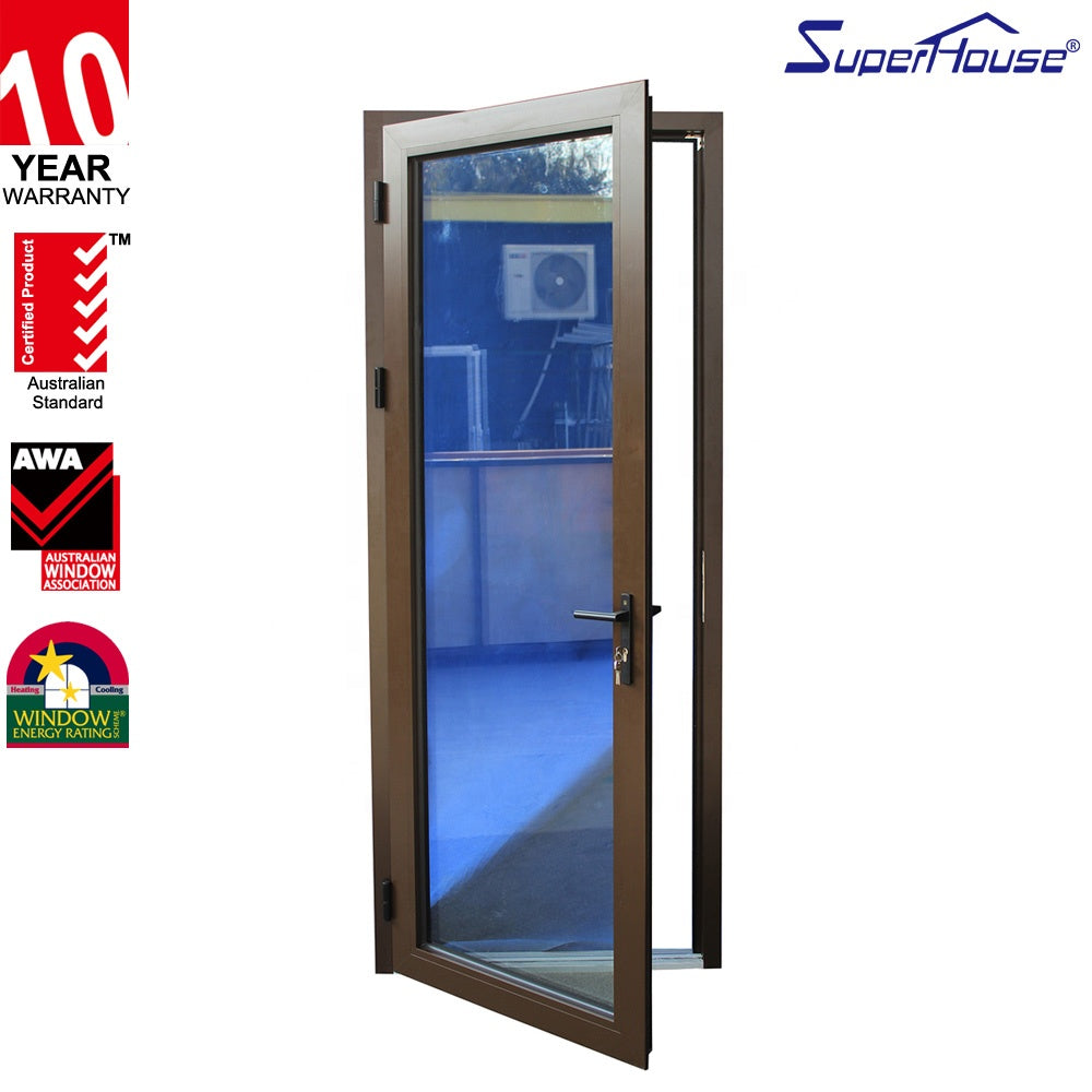 Superhouse Hurricane proof bullet proof high quality office double glass hinged door
