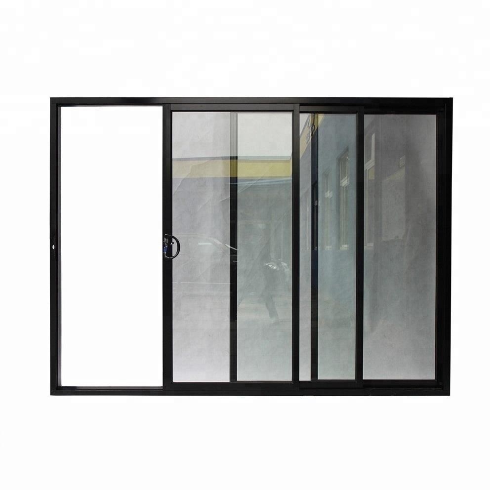 Superhouse Commercial and Home 3 panel tempered safety glass aluminium profile sliding door