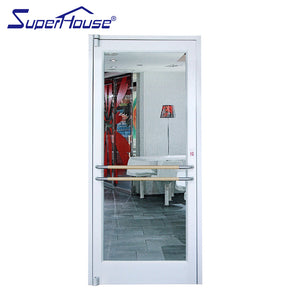 Superhouse Commerical system hinged door KFC doors with toughened glass aluminium frame