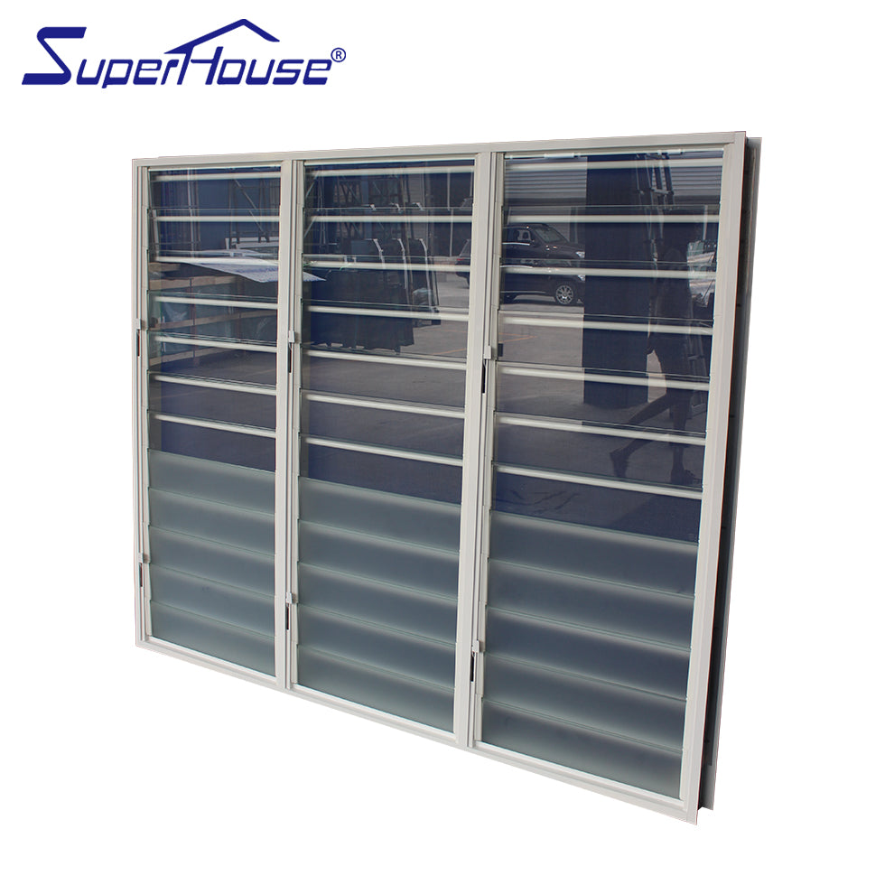 Superhouse Australia AS2047 standard and NOA standard adjustable glass aluminium louvre systems