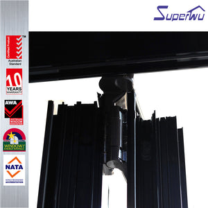 Superwu china manufacture french double seal-ing aluminium folding patio doors prices
