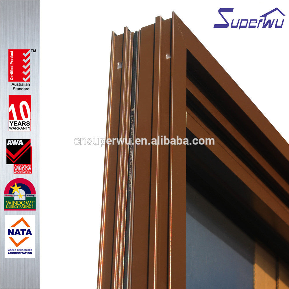 Superwu cheap price Bronze Anodized Aluminum Windows Soundproof Australia standard AS 2047