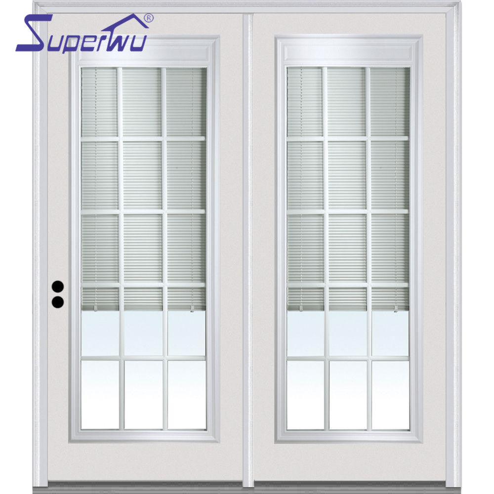 Superwu Double glass soundproof folding interior partition pvc door
