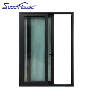 Suerhouse Commercial buildings double glass aluminum black framed shower sliding doors