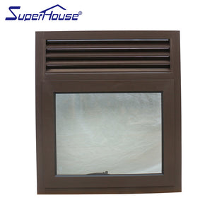 Superhouse Australia design most popular type chain winder awning window with fixed louver on top
