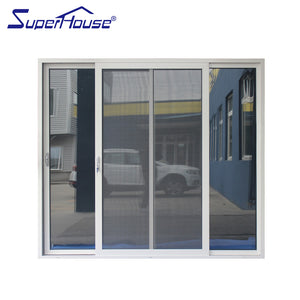 Superhouse China supplier balcony sliding glass door with mosquito net