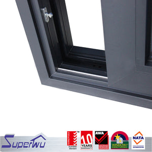 Superwu Australia standard matt black color interior/exterior french aluminium lift and sliding door with low price