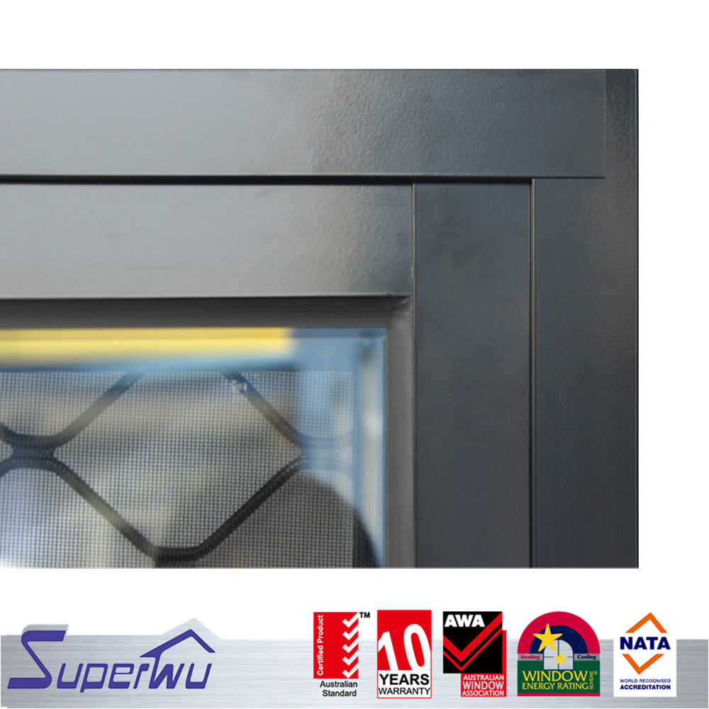 Superhouse Australian standard aluminum mosquito net window guard design window corner sliding window
