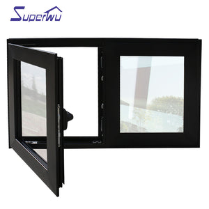 Superwu Energy saving double glass window aluminium awning windows and doors