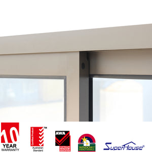 Superhouse high quality customized color aluminum tempered glass sliding window