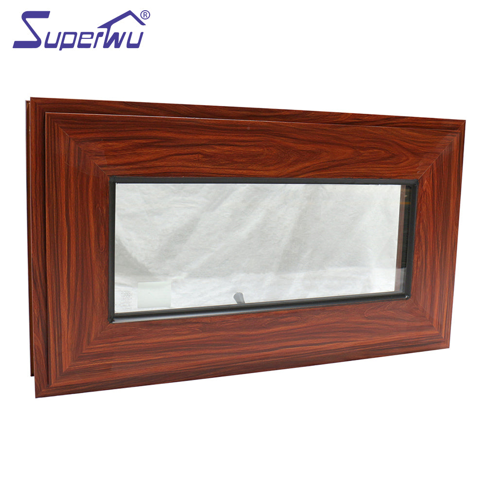 Superwu Modern design aluminum wood color profile awning window
