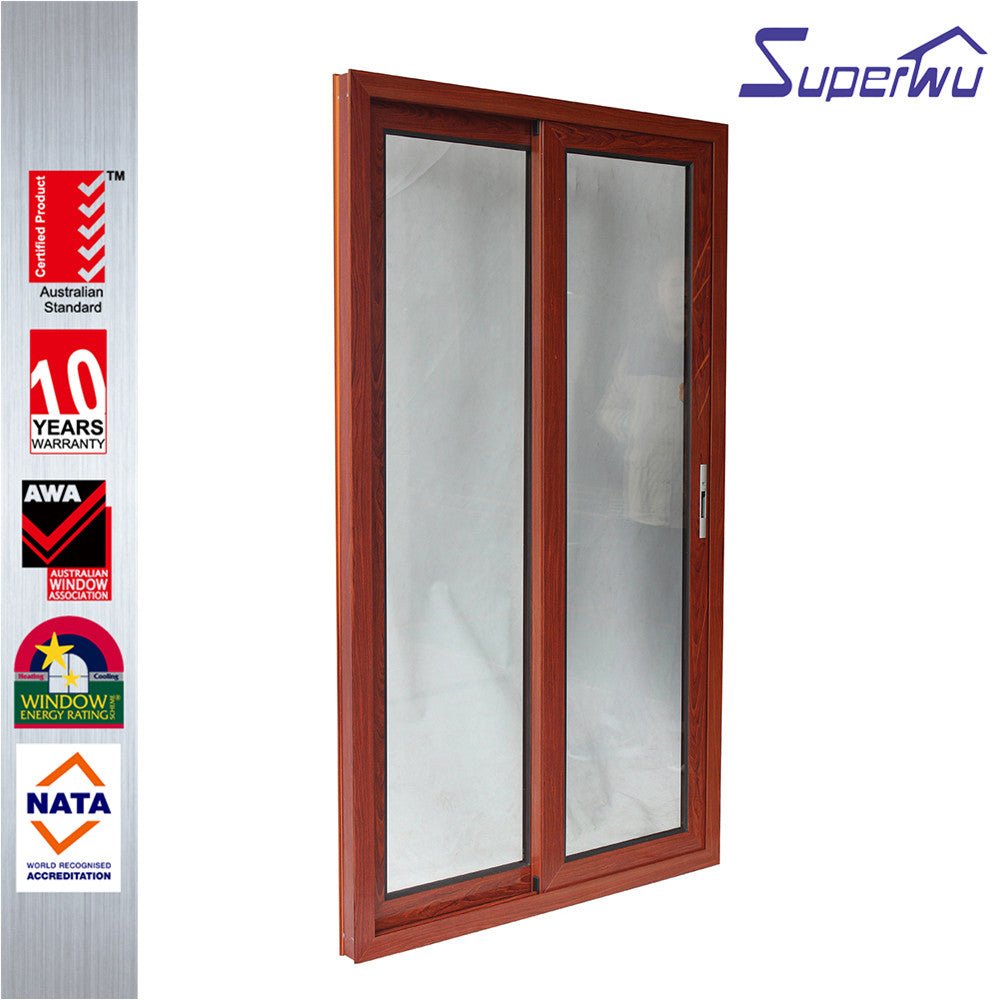 Superwu Doors aluminum multi track wind pressure resistance sliding door with grill