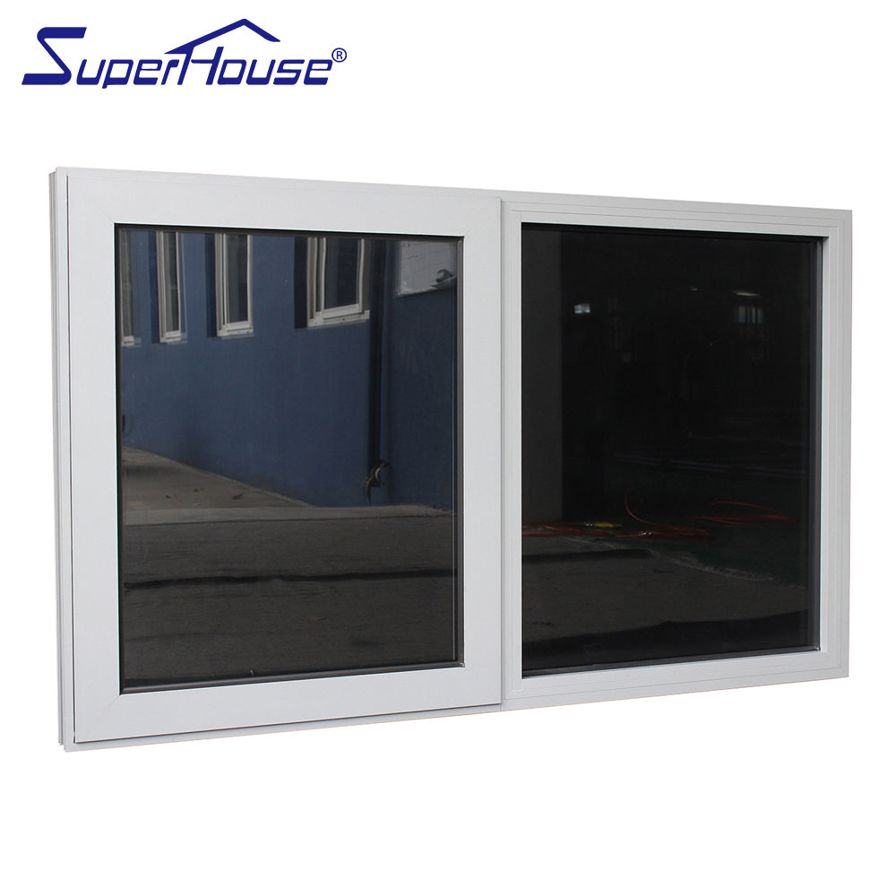 Superhouse Mirror black reflective glass aluminum awning window