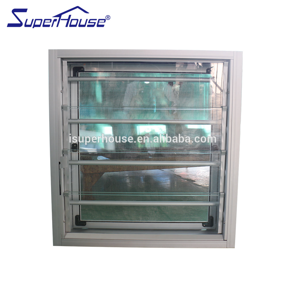 Suerhouse used building materials prefabricated houses adjustable glass louver windows/aluminium louver window