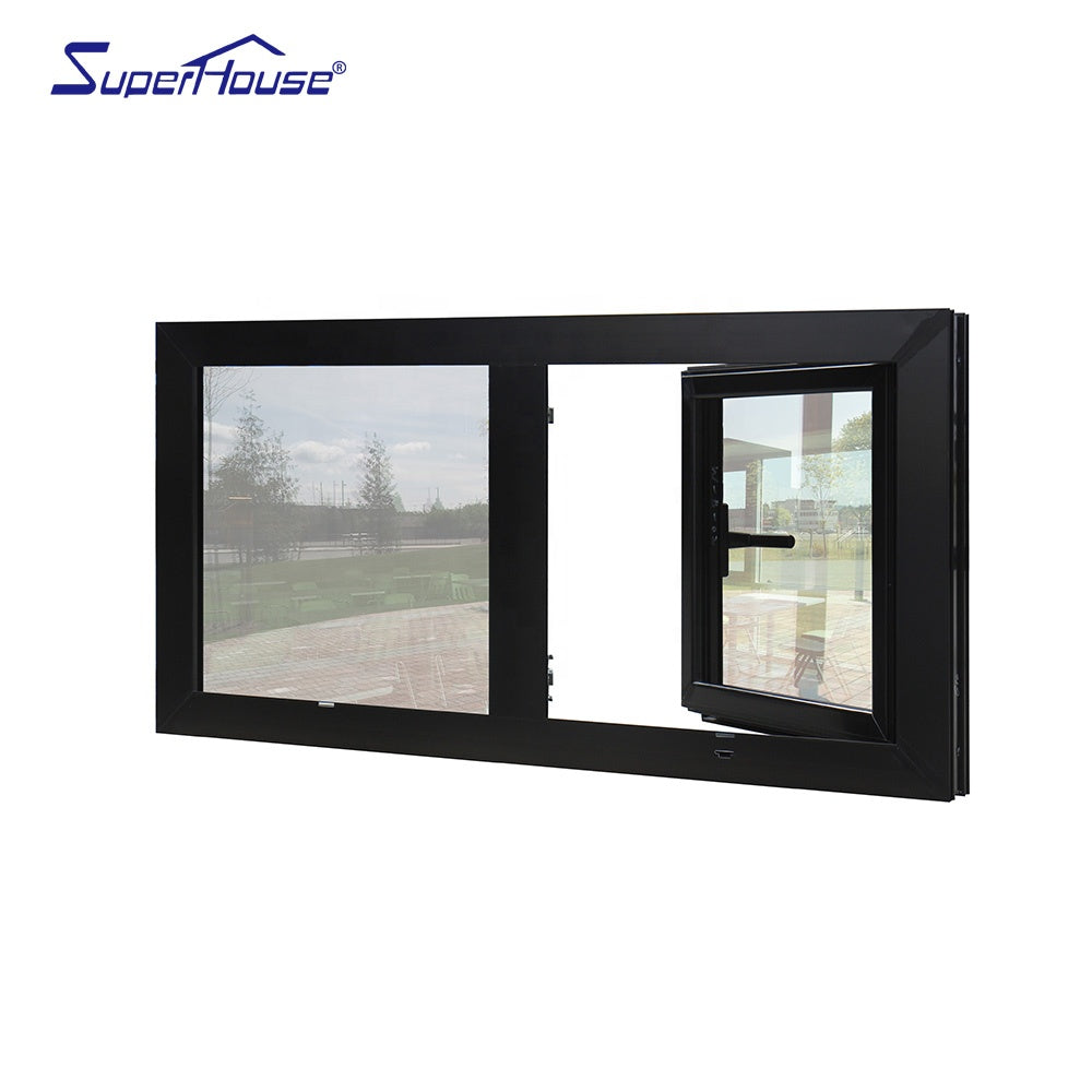 Superhouse AU & USA standard high quality casement french swing aluminium glass window with German window hardware