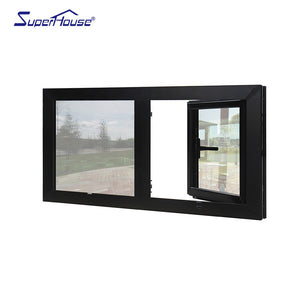 Superhouse AU & USA standard high quality casement french swing aluminium glass window with German window hardware