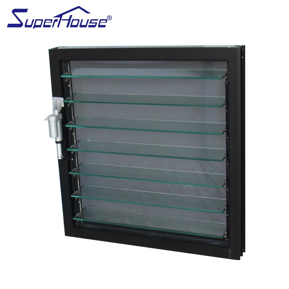 Superhouse Aluminium frame glass louver waterproof shutter with flyscreen